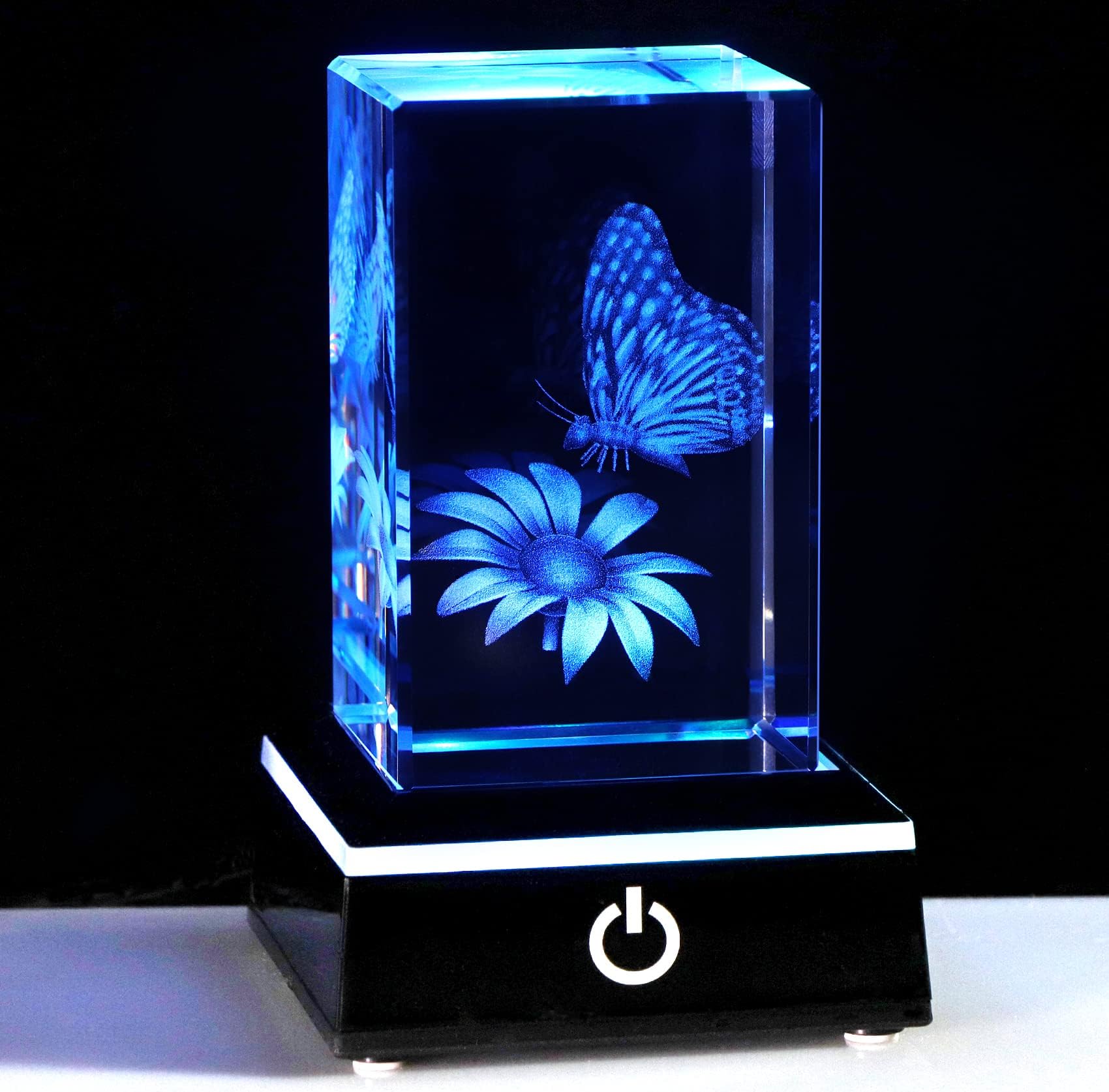 Qianwei Butterfly Gifts for Women, 3D Crystal Monarch Butterfly Figurines Stuff Home Butterflies Decor for Aniaml Lovers Her Statue Paperweight Birthday Christmas Gifts for Best Friend Girls