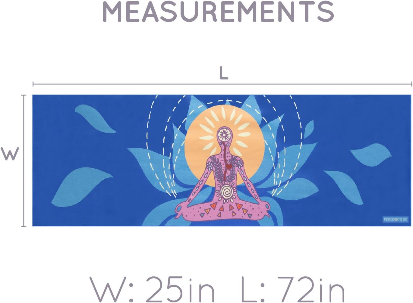 100% Microfiber Hot Yoga Gym Mat Towel, 72" x 25" : Sports & Outdoors