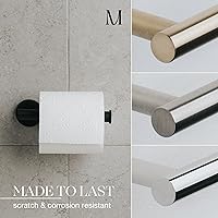 Vista 2 de Marmolux Acc - Soporte de papel higiénico negro mate Soporte de papel higiénico montado en la pared para baño Soporte TP de acero inoxidable a