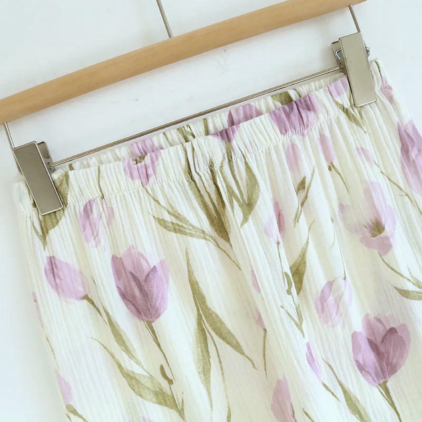 Pigiama Set da Donna Primaverile E Autunnale in Garza di Cotone A Maniche Lunghe Casual per La Casa Due Pezzi-005-2xl