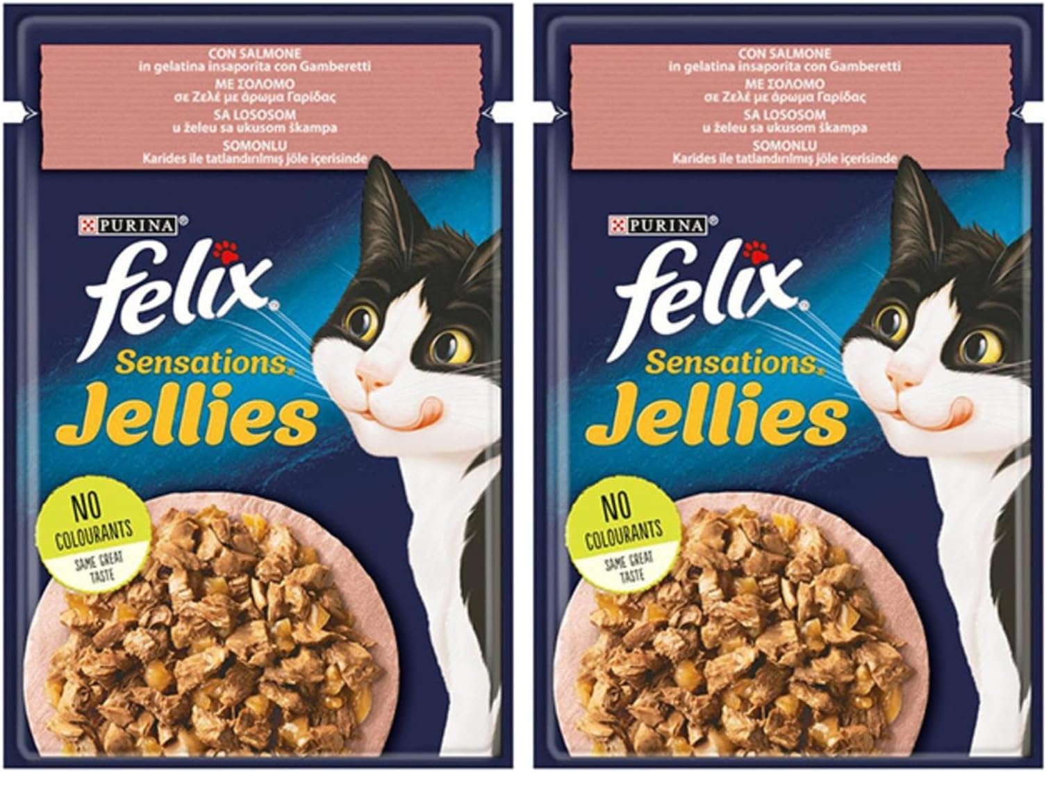 Felix Sensation Somon & Karidesli Kedi Yaş Mama 85 gr 2li paket