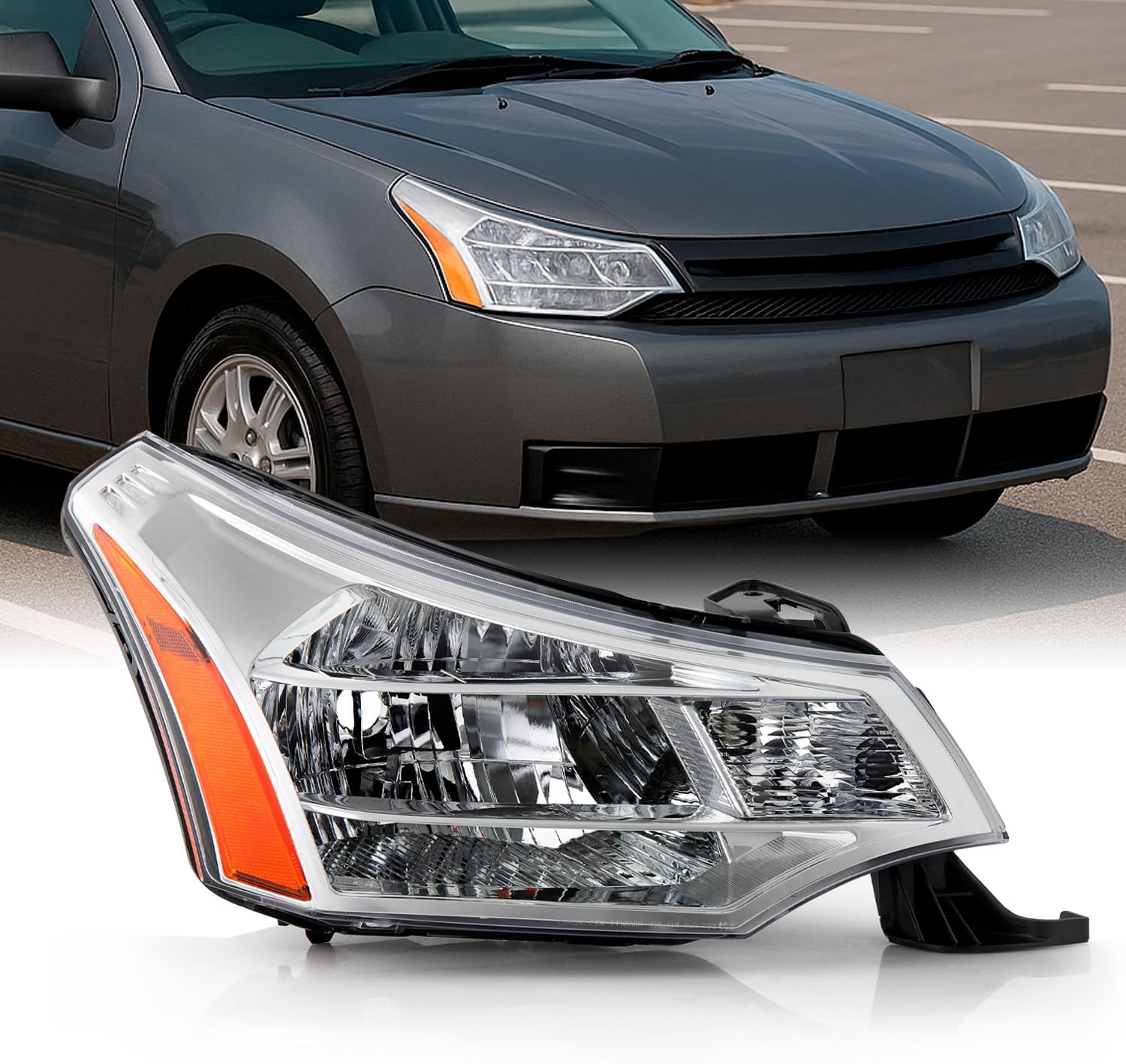 AKKON - For 2008-2011 Ford Focus OE Factory Style Headlights Replacement - Passenger Right Side