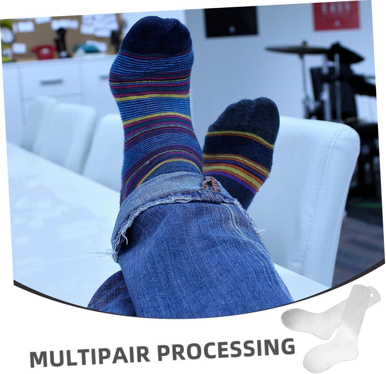 Lurrose 4Pcs Aluminum Sock Shaping Board for DIY Dye Sublimation Printing Durable Metal Weaving Frame for Organized Storage and Easy Use for Athletic and Dress Socks