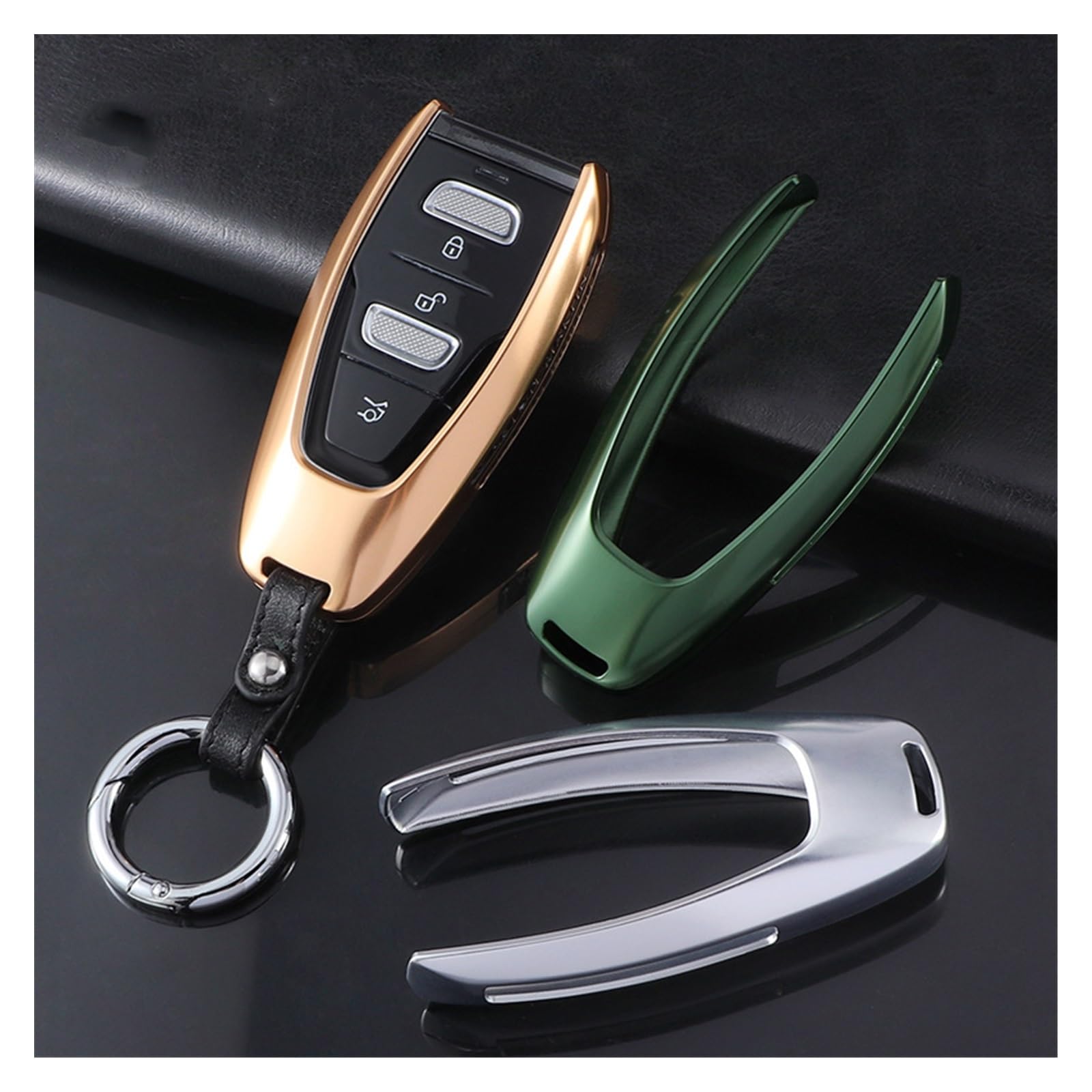 Amazon.co.jp: アルミ合金車のキー FOB ケースキーカバーアストン