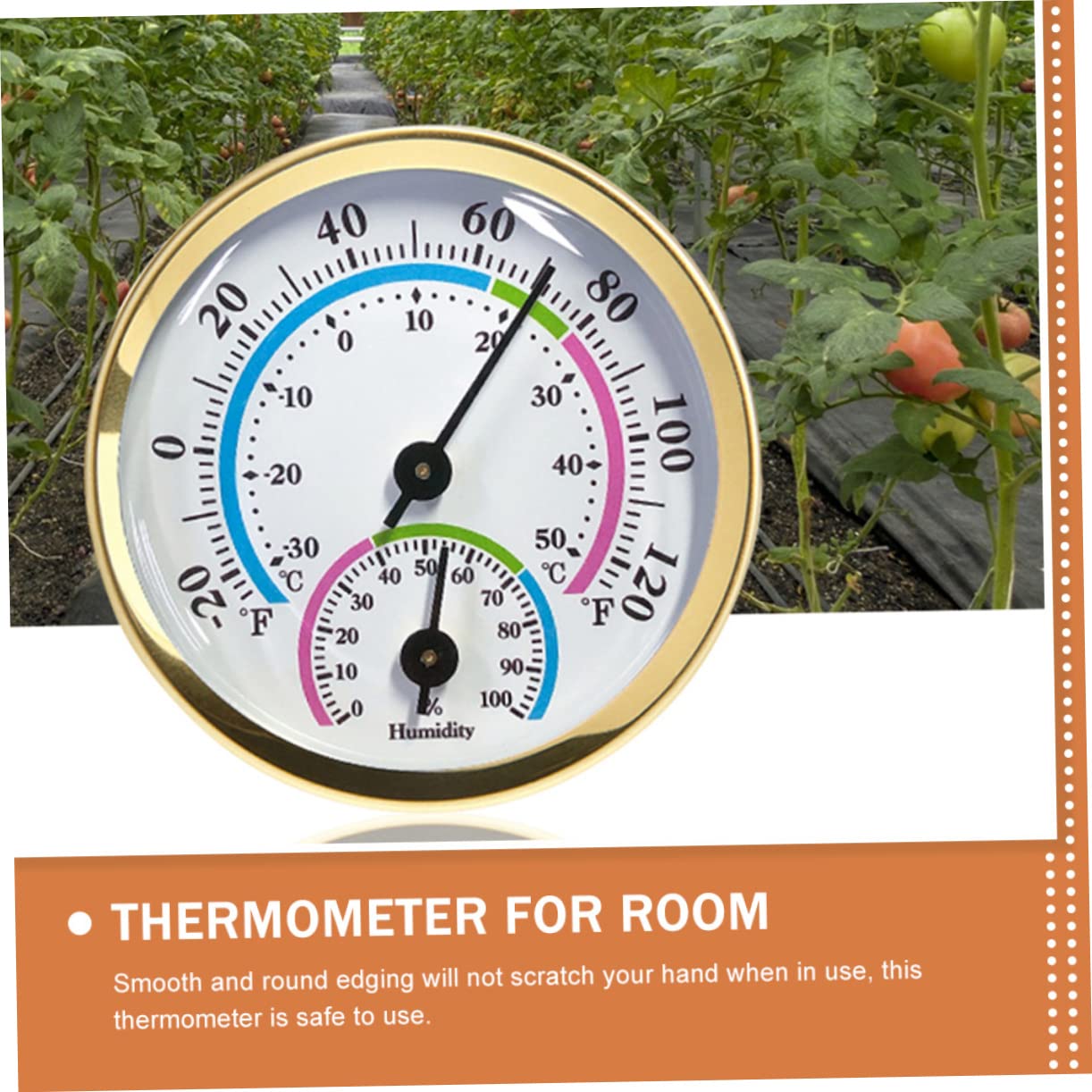 Happyyami 5piezas Termómetro Higrometro Digital Para Medición De Temperatura y Humedad Interiores y Exteriores Para Oficina Sauna y Jardín Sin Batería