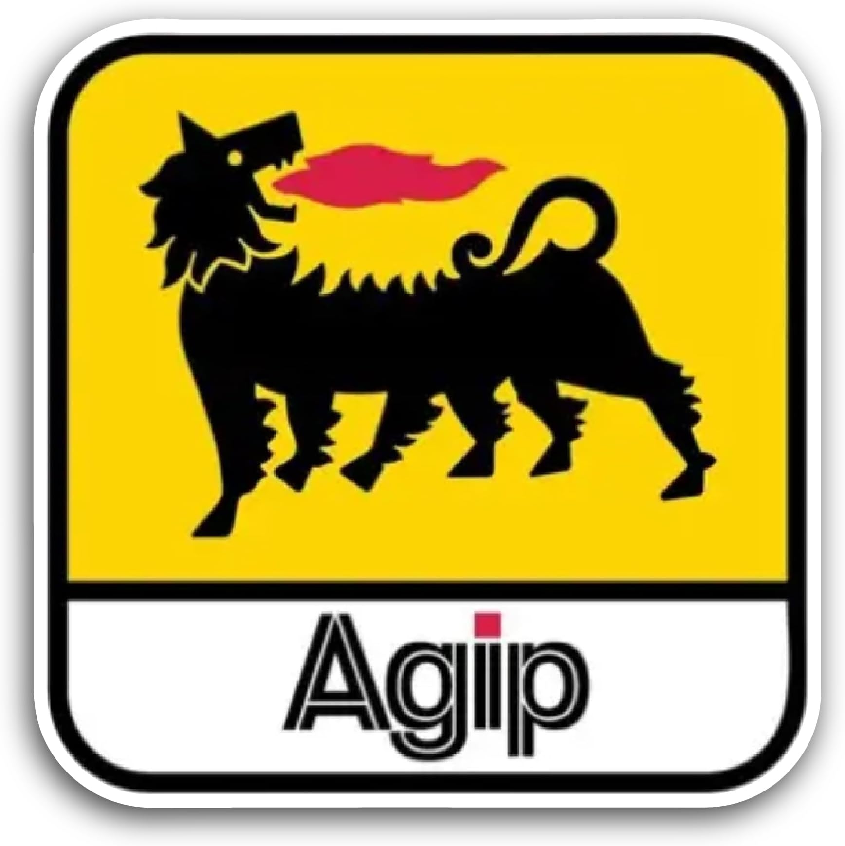 - 2 (Pieces) 3" and 5" Agip Sticker, Waterproof Vinyl Decals for Many Purpose Like Cars, Trucks, Laptops, Phones, Windows and More