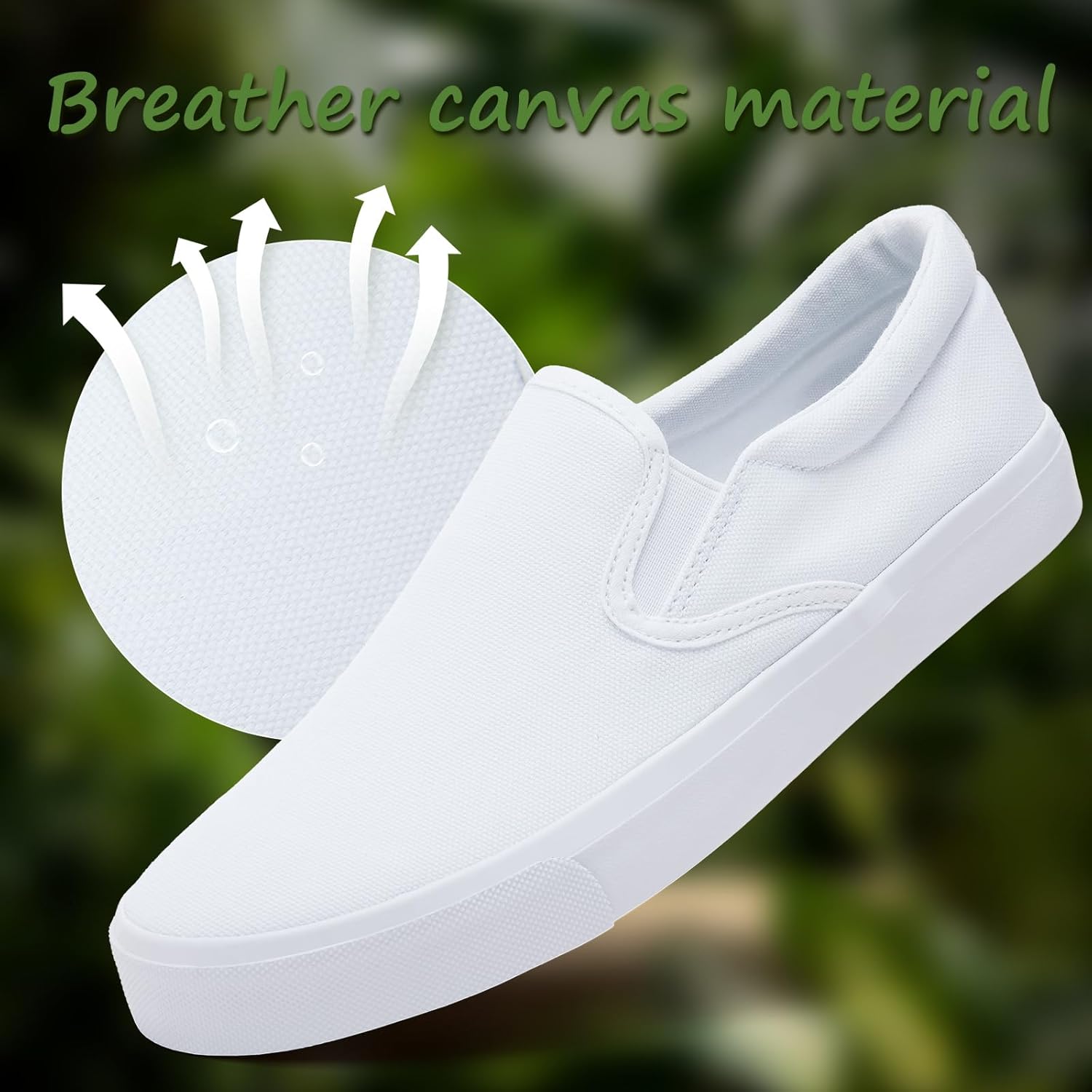 yageyan Mens Slip on Sneakers Loafers Shoes Canvas Black Shoes Canvas Blue Casual Fashion Shoes - Image 4