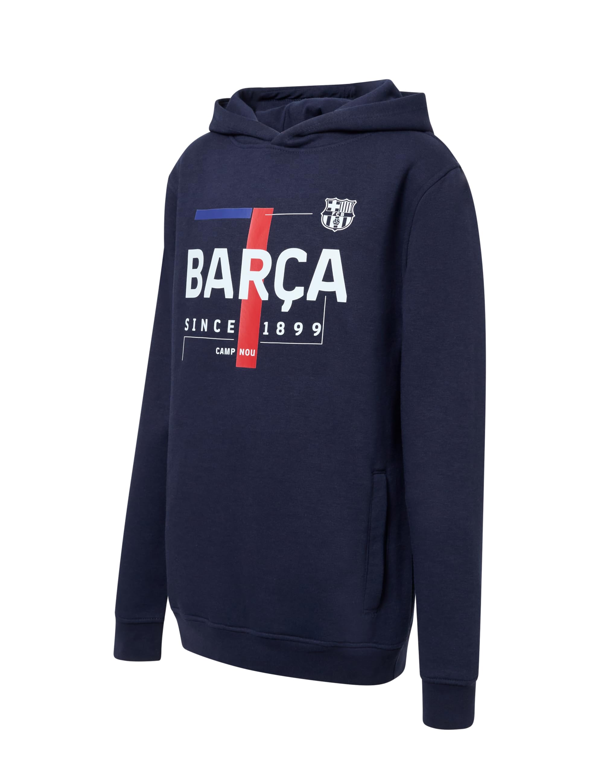 FC Barcelona Oficial Text Junior Barça Sudadera con Capucha Unisex niños