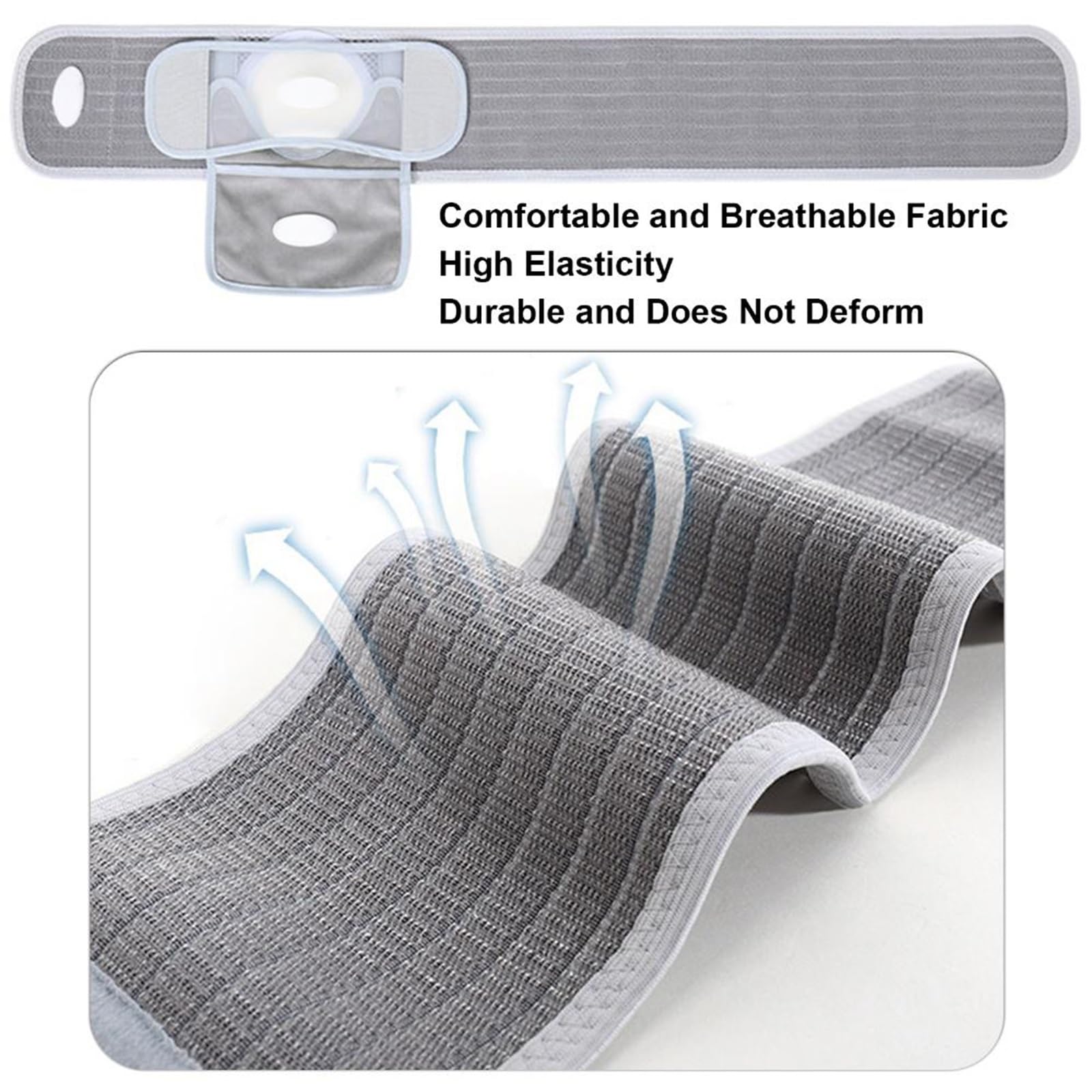 Stoma Gürtel, Verstellbarer Stoma Bandage, Atmungsaktiver Stomagürtel für Die Zeit Nach Der Operation Schützt Stomabeutel, Die Blendenöffnung Ist Verstellbar (4-9 Cm)(Medium)