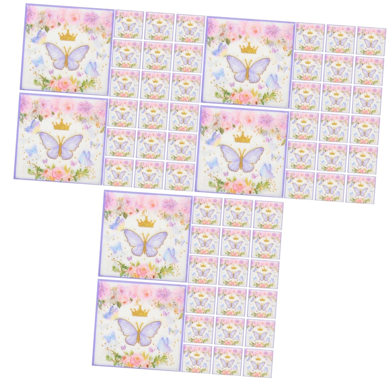 SHERCHPRY 3 series Servilletas Servilletas Fiesta Coloridas Cumpleaños Decorativas Papel 100 piezas*3