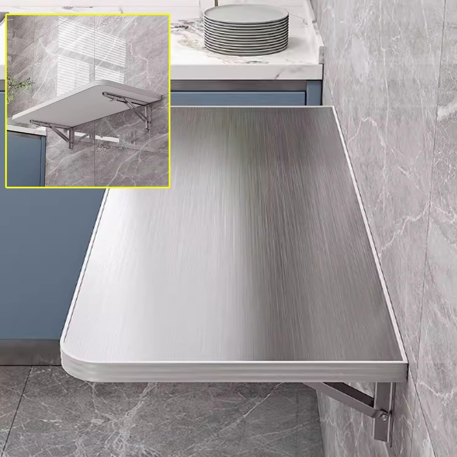 Table pliante pour buanderie humide résistant à la rouille et aux chocs