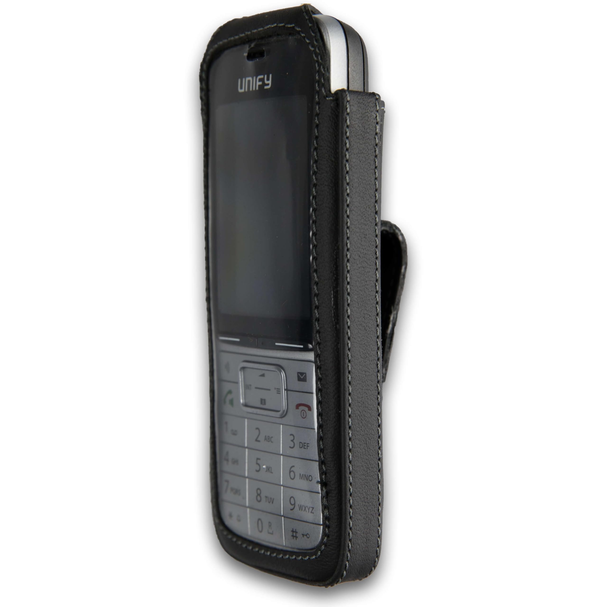 JT Berlin Turnline Case Gigaset SL450/H / SL450HX / SL750/H / SL750H Pro / SL800H Pro, etui Unify Openscape SL5 / SL6 (obrotowy klips do paska z 8 pozycjami, inteligentna folia) czarny