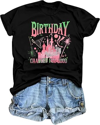 MYHALF Musical Shirt Women Princess Shirts Changed for Good Shirts Musical Movie Short Sleeve Tee Gifts Clothes