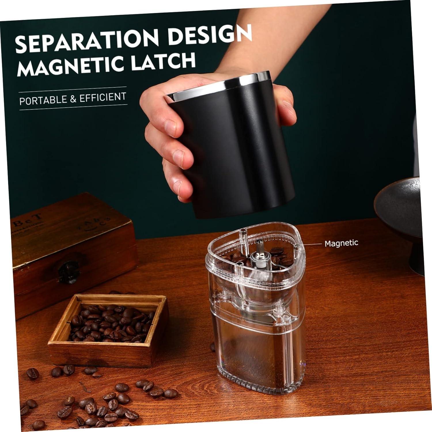 Mobestech Electric Coffee Grinder Machine Adjustable Burr Mill for Home Use Stainless Steel Grind Settings for Espresso Compact Design