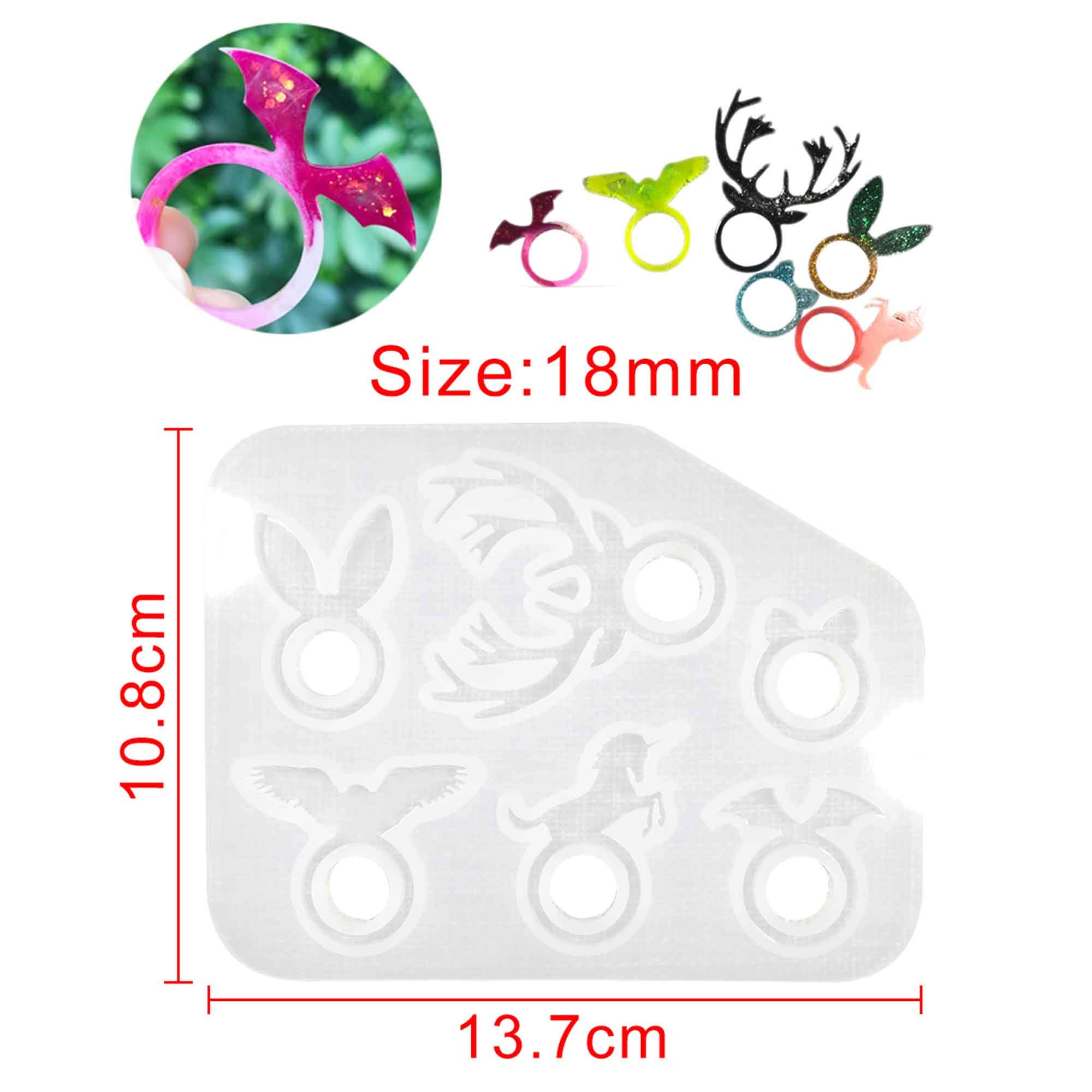 Colle UV inodore - 5 x 30 ml - Résine époxy - 12 moules en silicone - 13 pigments liquides - 48 pinces à paillettes - 100 vis - Épingles à œil pour pendentifs et bracelets - Fabrication de diamants