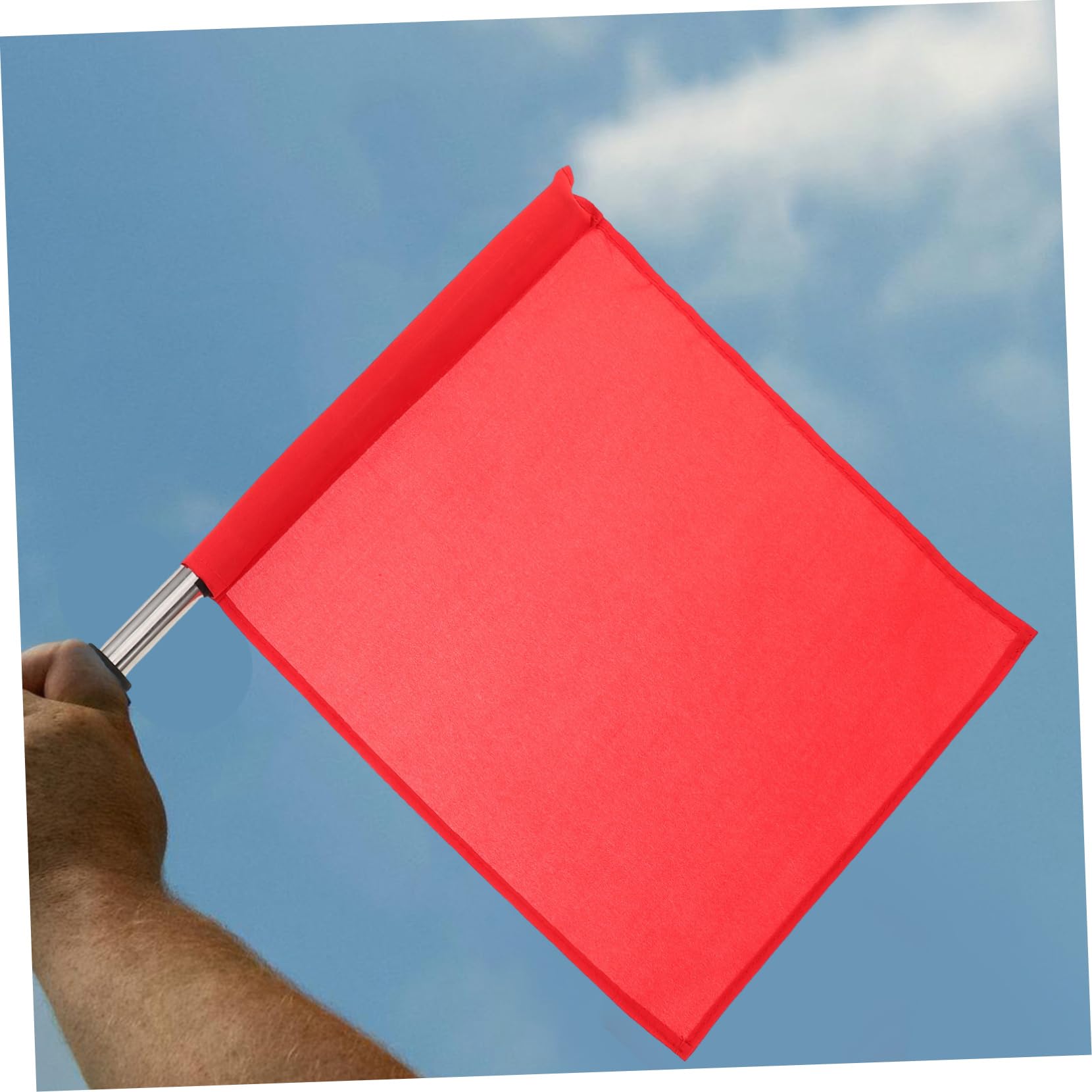 Hemobllo 3 Set Bandiere Segnalazione Per Arbitri Mano Avvertimento Per Sportivi Per Partite Calcio E Speciali Rosso E 2 * 3