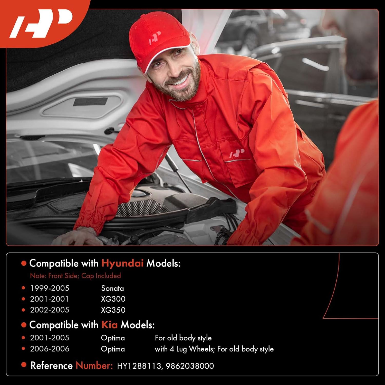 A-Premium Windshield Washer Reservoir Compatible with Select Hyundai & Kia Models - Sonata 1999-2005, XG300 2001, XG350 2002-2005, Optima 2001-2006, with (Cap/Washer Pump/Hose/Filler Neck/Bracket)