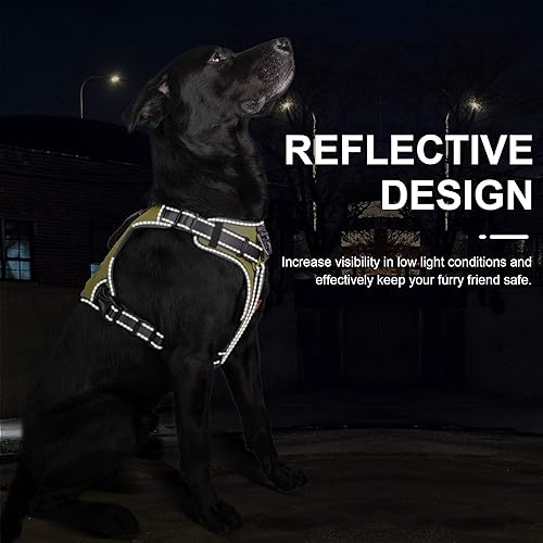 Miniatura 6 de Fida - Arnés resistente para perro, pechera para viaje, campamento o senderismo. Para perro pequeño, mediano y grande, con 2 bolsillos laterales