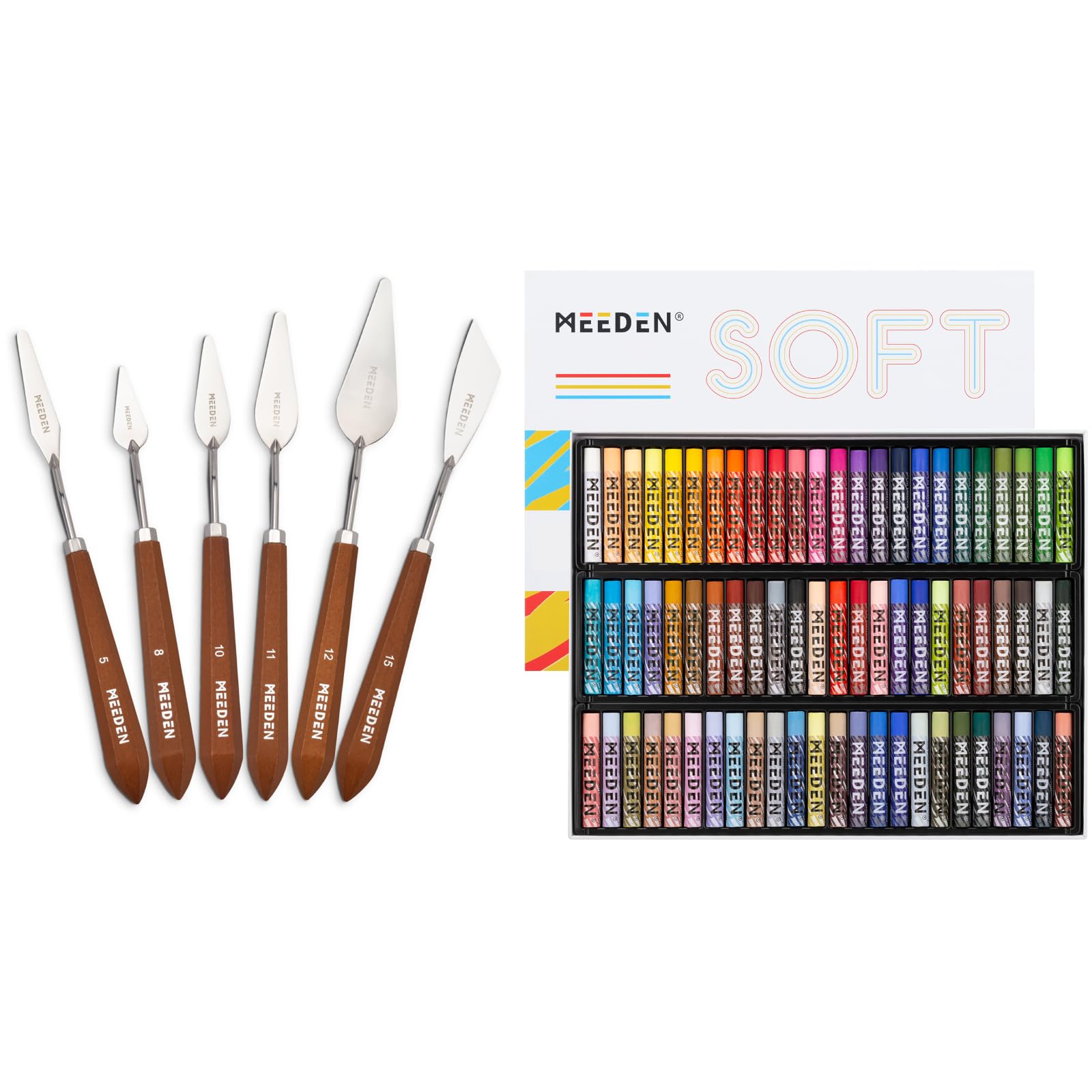 Amazon.com: MEEDEN 72 Vibrant Colors Soft Oil Pastels Set and 6Pcs
