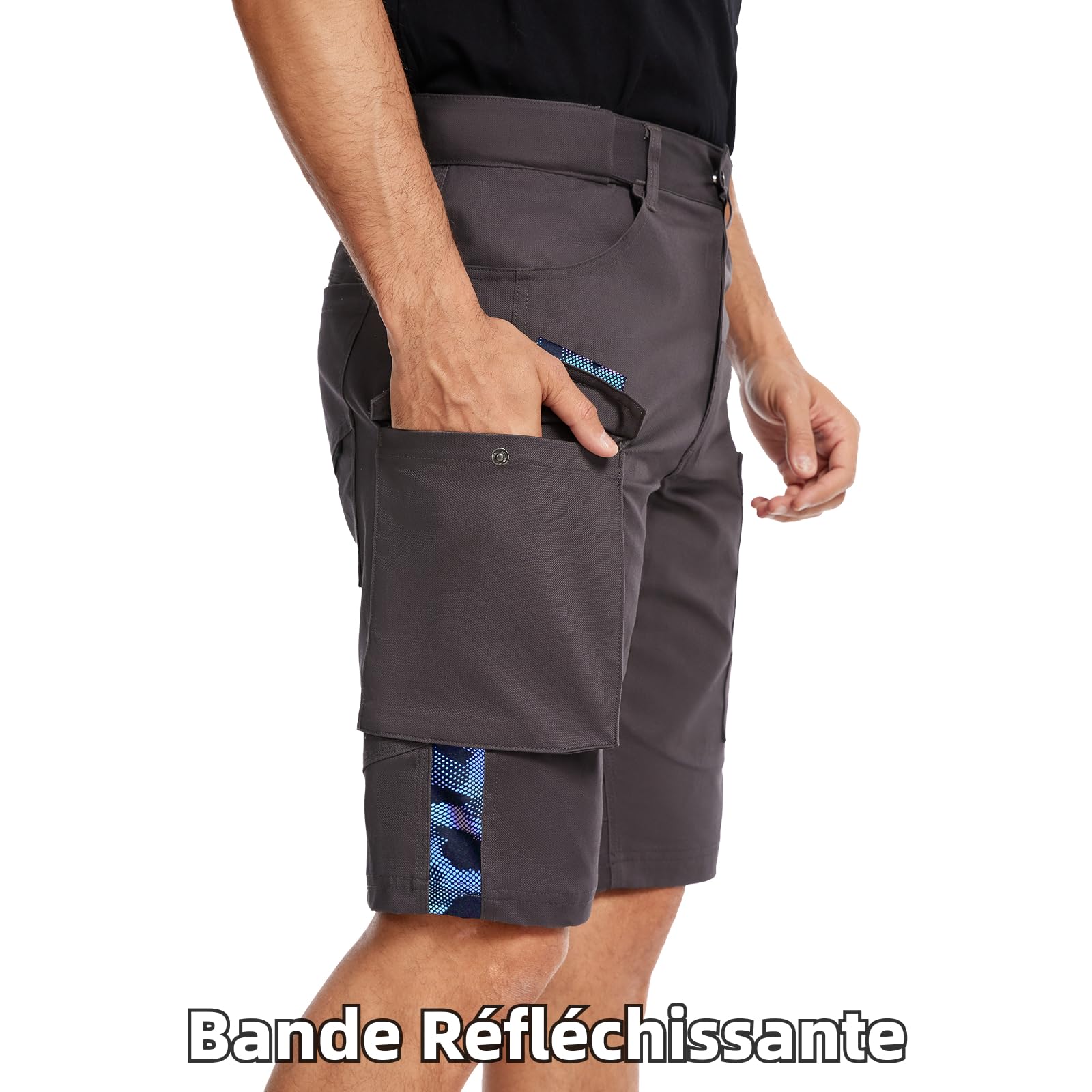 WORK IDEA Arbeitsshorts für Männer, hochwertige Shorts für Männer, vielseitige Shorts mit Taschen