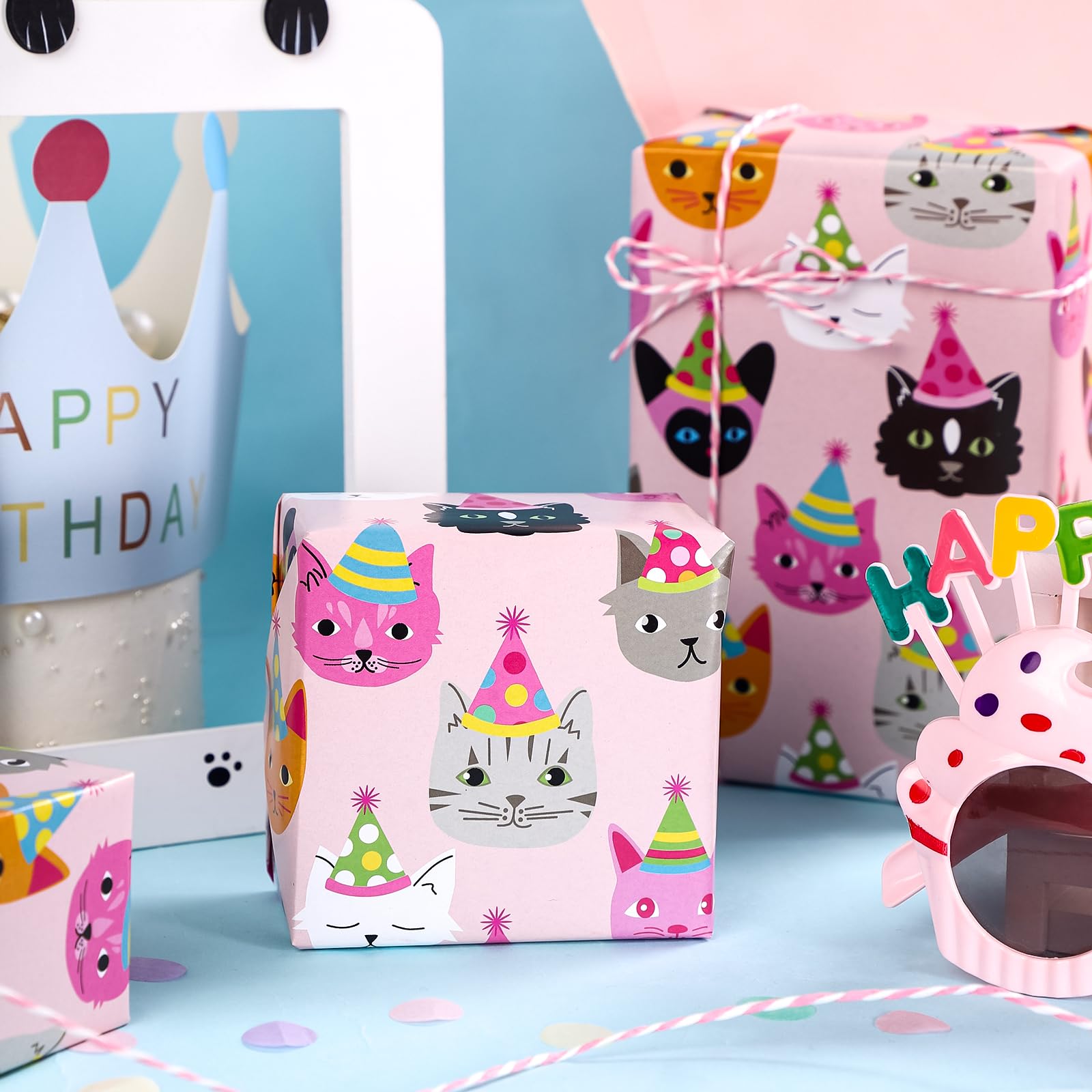 WRAPAHOLIC Hoja De Papel De Regalo, 12 Hojas Plegadas Planas Con 12