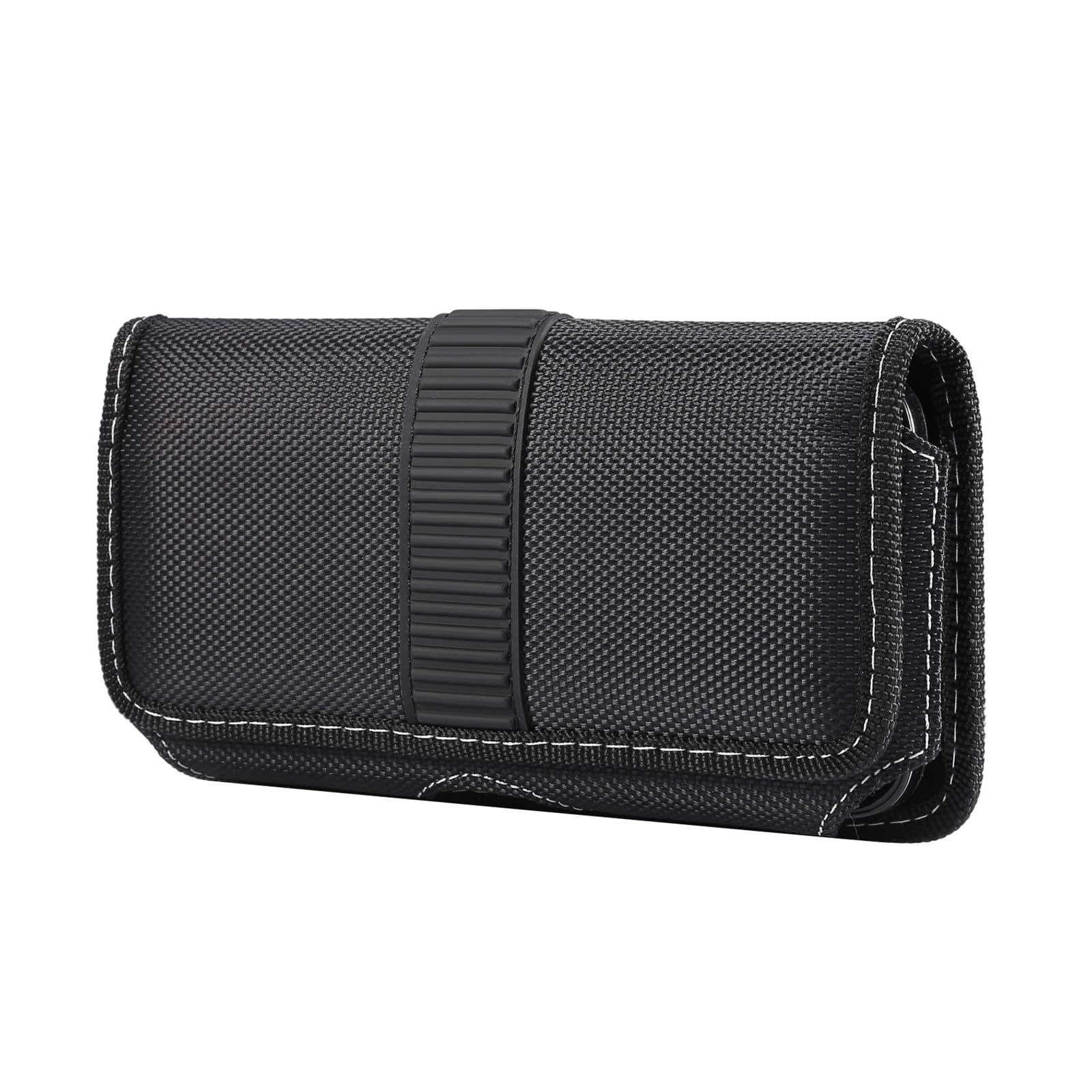 Pochette de téléphone horizontale en tissu pour ceinture d'homme (6.7-6.9 pouces)