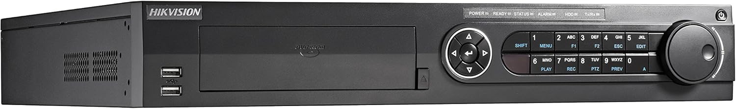 Hikvision DS-7316HQHI-SH-24TB TRIBRID DVR, front and side view