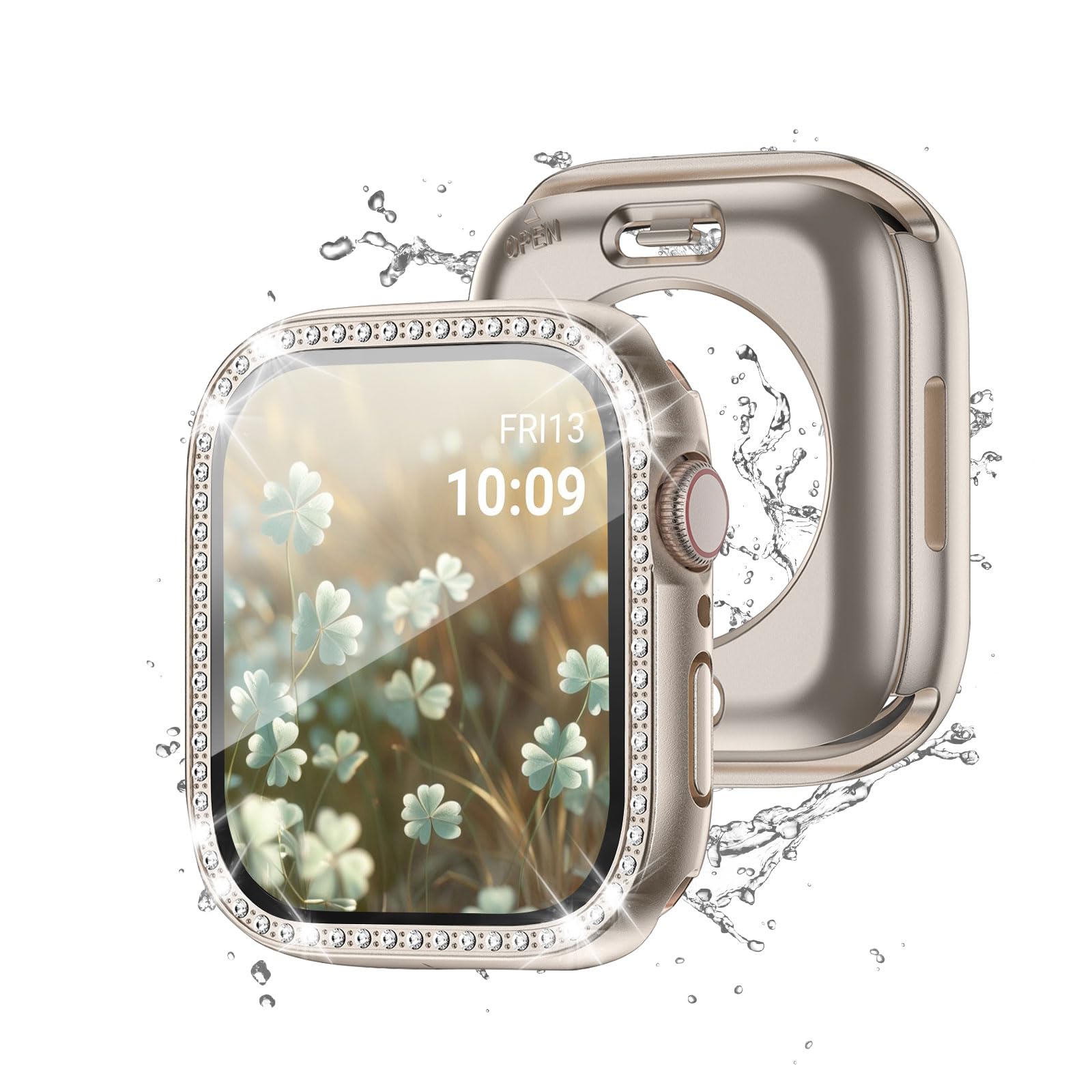 【フルカバー保護】Puptoya アップルウォッチ 防水 カバー キラキラ Ap…