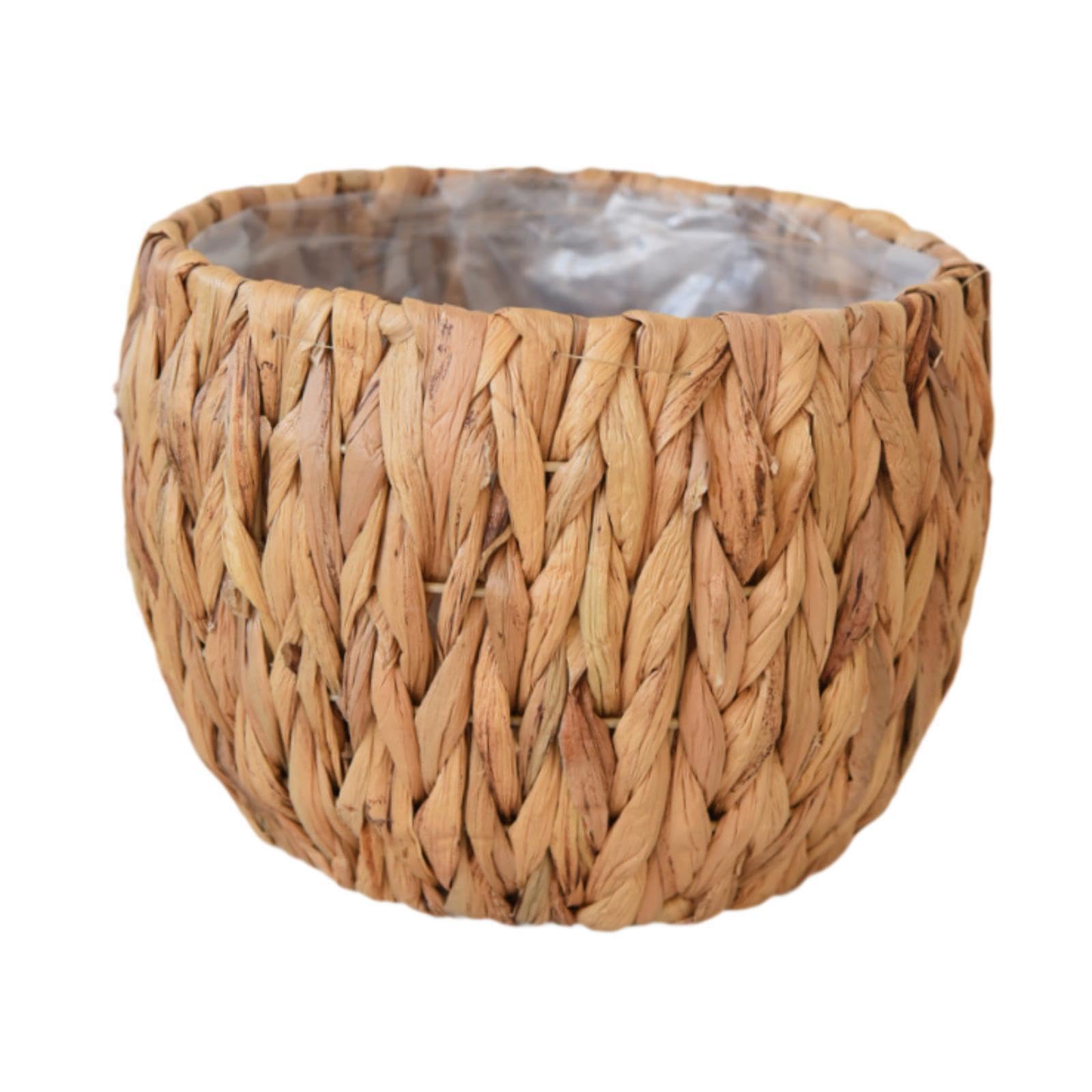 PUXZYAX Woven Planter Basket With Liner Outdoor Plants Exceptional Grass