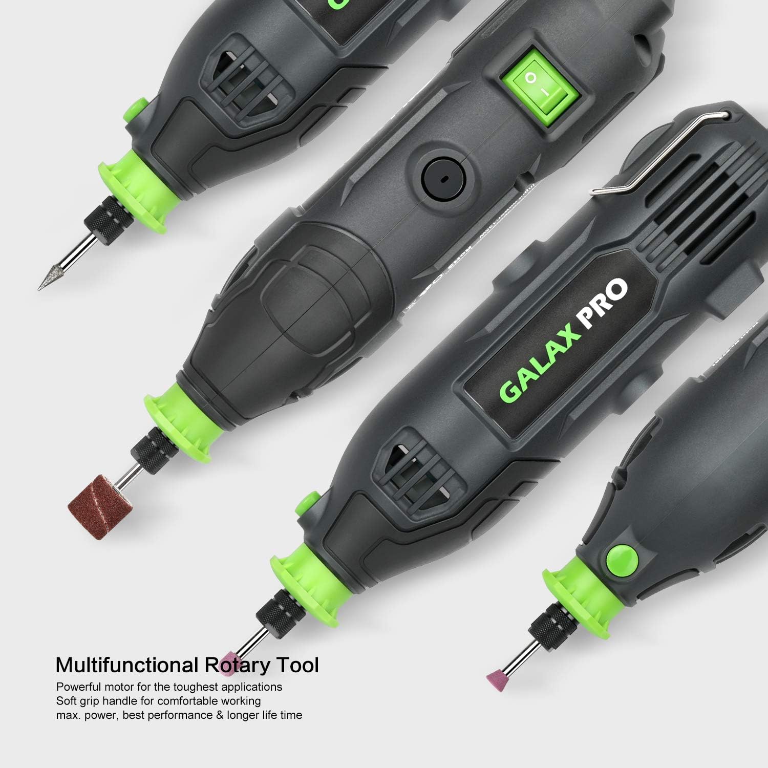 GALAX PRO Rotary Tool Kit 1 Amps Variable Speed Control 8000-33000 RPM Rotary Tool with 48PCS Accessories Kit for Craft Projects and DIY Creations