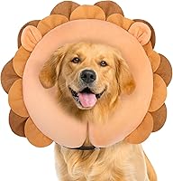 Vista 18 de BEAUTYZOO - Collar inflable suave para perros y gatos, alternativa a conos postoperatorios, con forma de donut, para evitar lamidos, color rosa