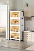 Home Foldable Modular Cabinet 4 Lü 54 Cm X 31.7 Cm X 127 Cm, White