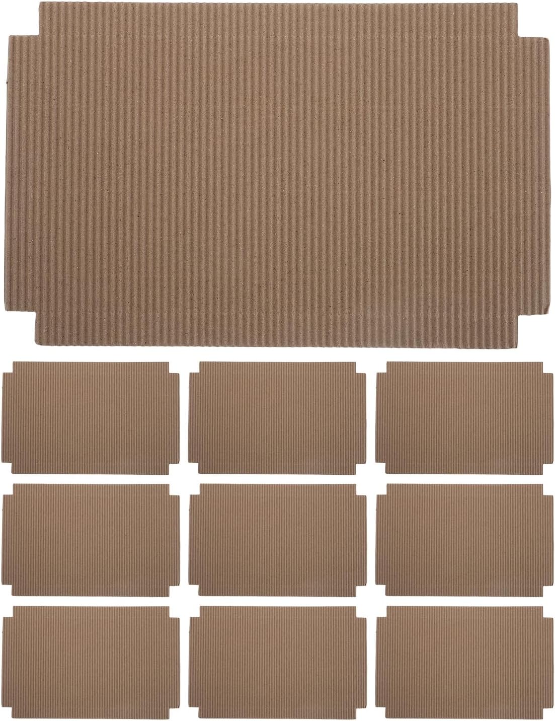 100Pcs Reptile Carpet Terrarium Liner - Corrugated Substrate Liner Cardboard 12.8x8 for Reptile Cage Bottom, Easy Replace Terrarium Flooring for Turtle Lizard Snake