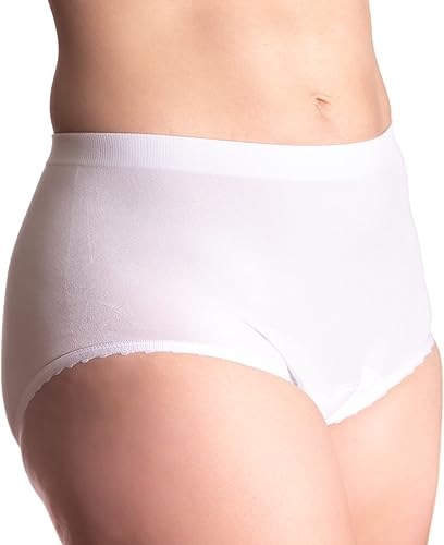 Miniatura 1 de Comfort Finds - Calzones para incontinencia sin costuras, ropa interior reutilizable para incontinencia para mujer (L, paquete de 3, blanco (6