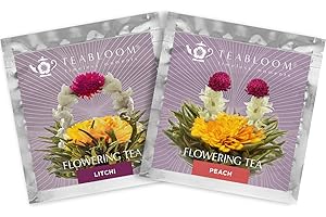 Teabloom Litchi & Peach Flowering Tea Balls - Loose Leaf Zen Botanicals...