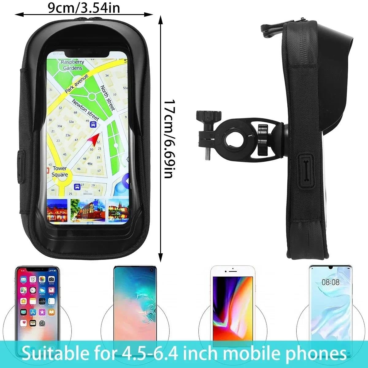 Supporto Per Telefono Telaio Anteriore Bicicletta Rotazione A 360° Impermeabile Staffa Per Smartphone Navigazione Universale Facile