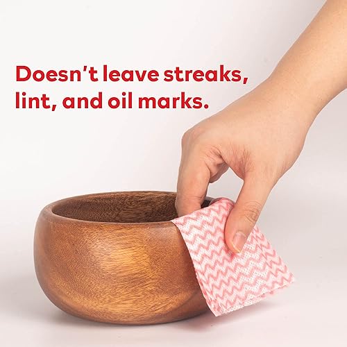 Miniatura 5 de XFasten Toallas de cocina desechables, 11.8 x 7.87 pulgadas, juego de 3 (rojo, verde, azul, 150 hojas en total), paños de limpieza lavables y