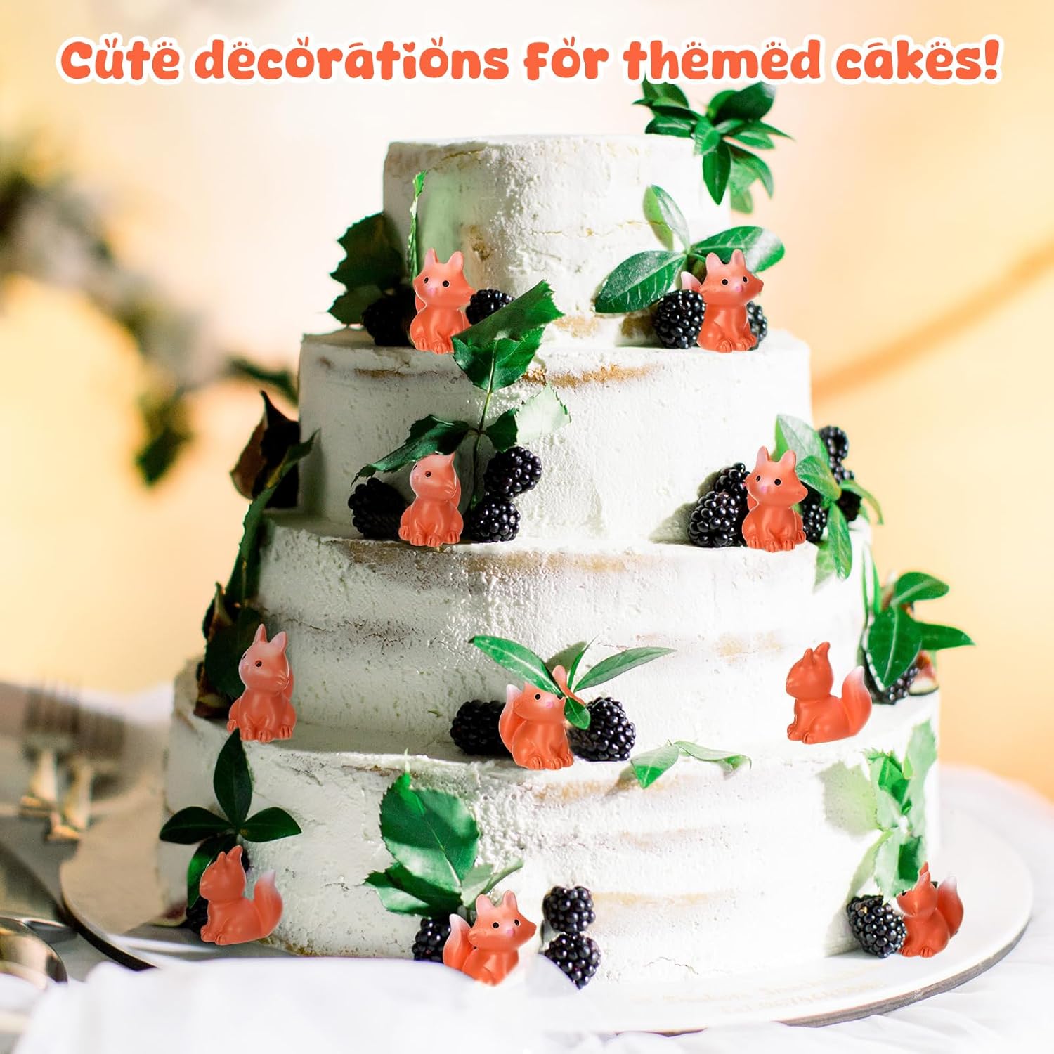 50 Pcs Mini Resin Animal Miniature Figurines Bulk Adorable Garden Accessories for Christmas Gifts Micro Landscape Ornaments Home Decor Bookcase Living Room Scenes Kit (Fox Style) - Image 4