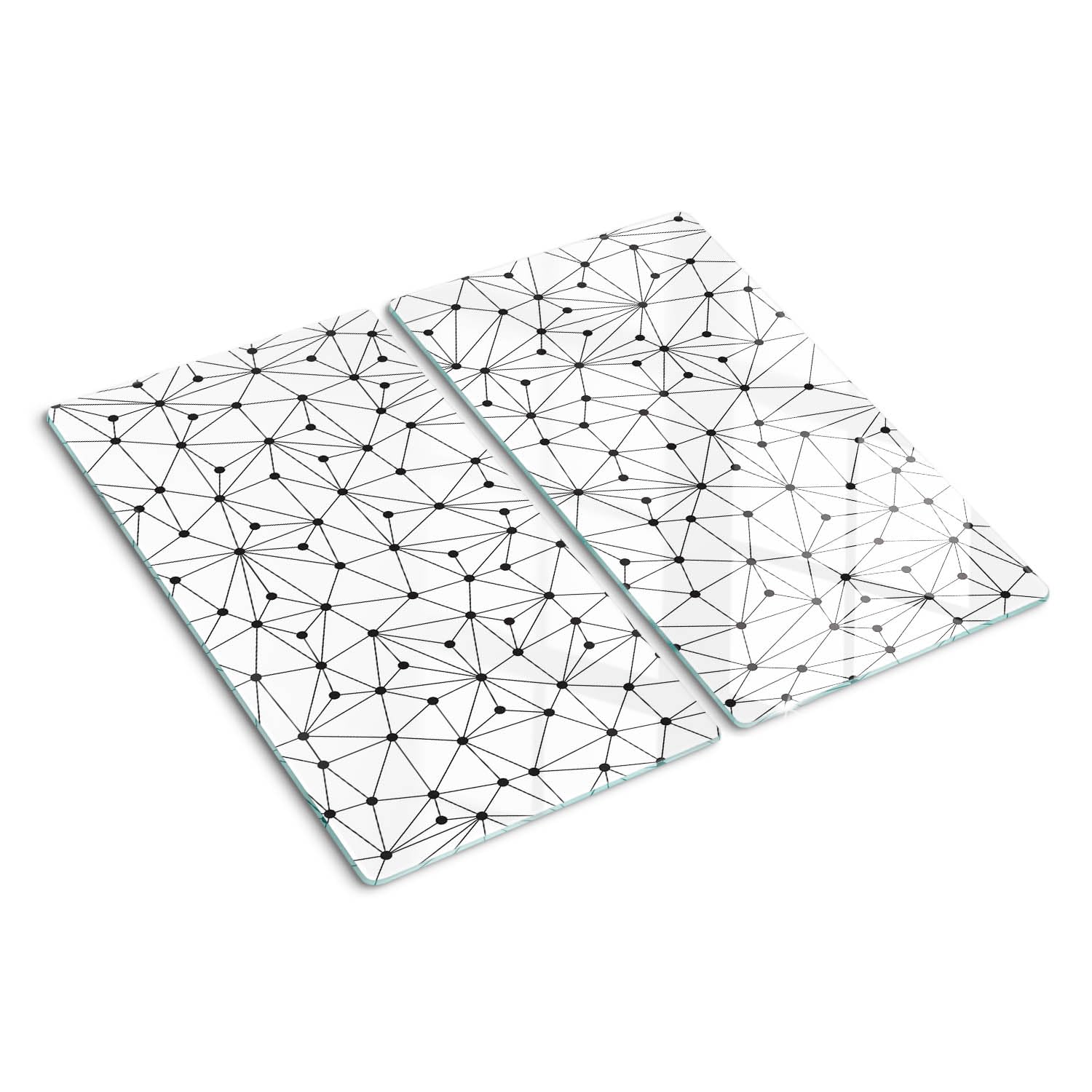 Planche à découper de cuisine hygiénique et stable avec impression géométrique