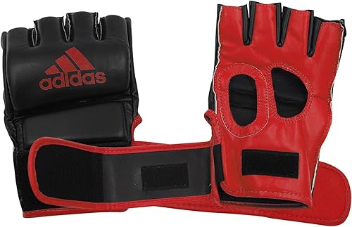 Miniatura 4 de adidas MMA - Guantes de entrenamiento con gancho y bucle MMA para hombres, mujeres, unisex, guantes con palma abierta para MMA, boxeo, kickboxing,