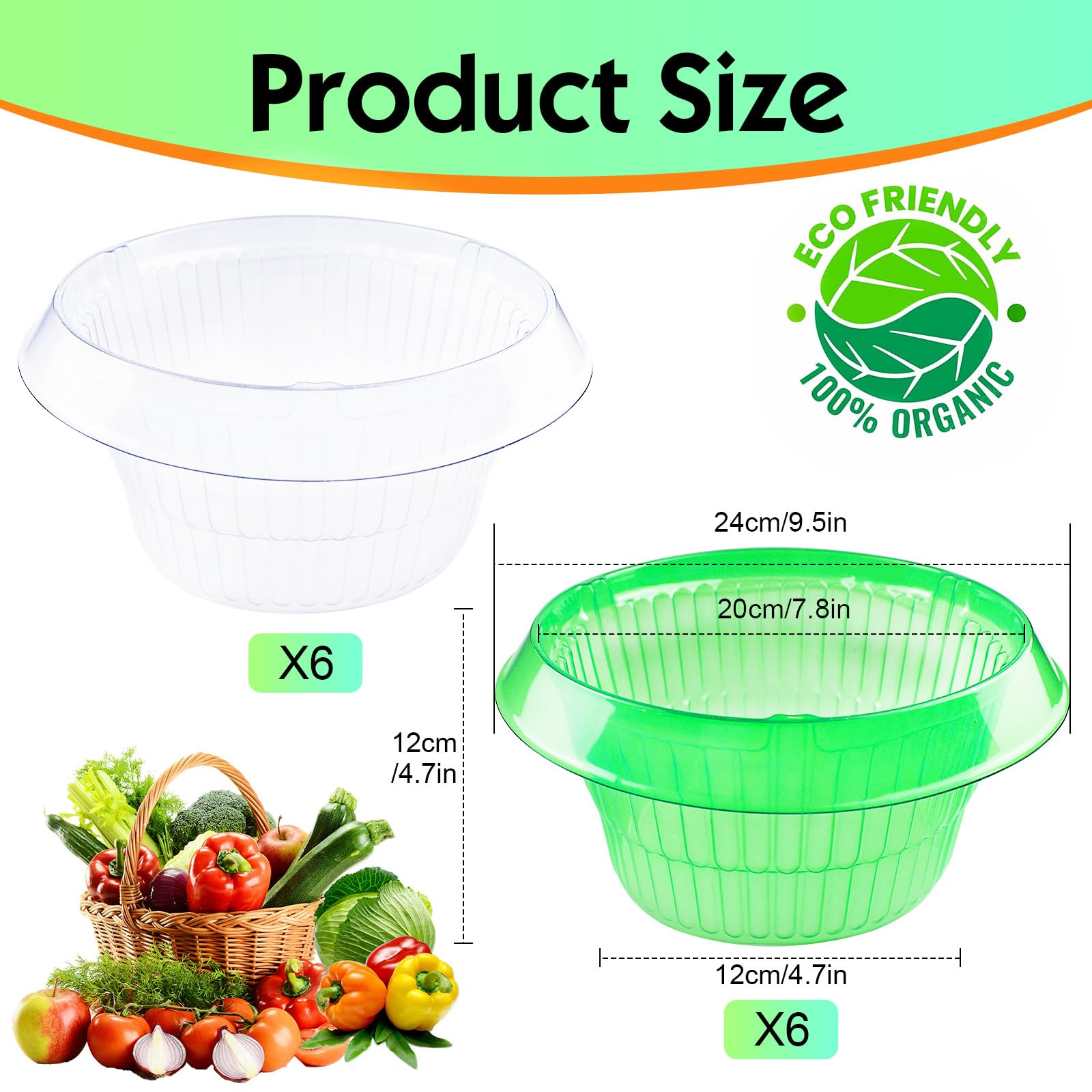 12 Stück Schneckenkragen, Schneckenschutz, Schneckenzaun, Stabil Schneckenkragen Effektiver Schneckenabwehr Schneckenschutzring Schützen Sie Ihre Kopfsalat- und Kohlpflanzen, Transparent & Grün