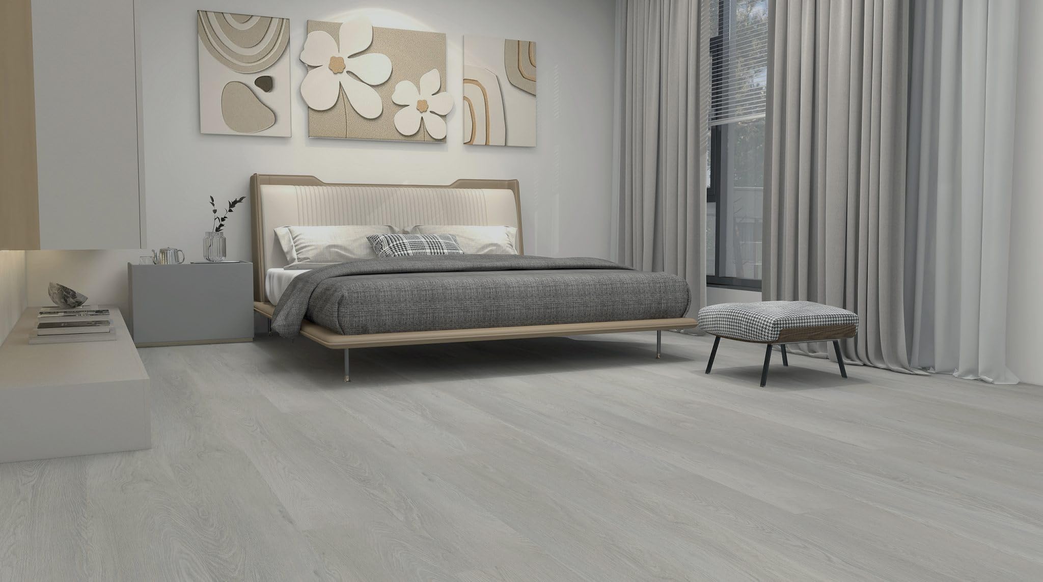 PARQUETCOLLECTION - Pavimento SPC 10mm PLATINUM 01007U "Yubari" - Incastro Uniclic - AC5/Kl.42 - Strato usura 0,55mm - Tappetino Integrato - Impermeabile - Ideale Bagno e Cucina - [1 box - 1,684m²]