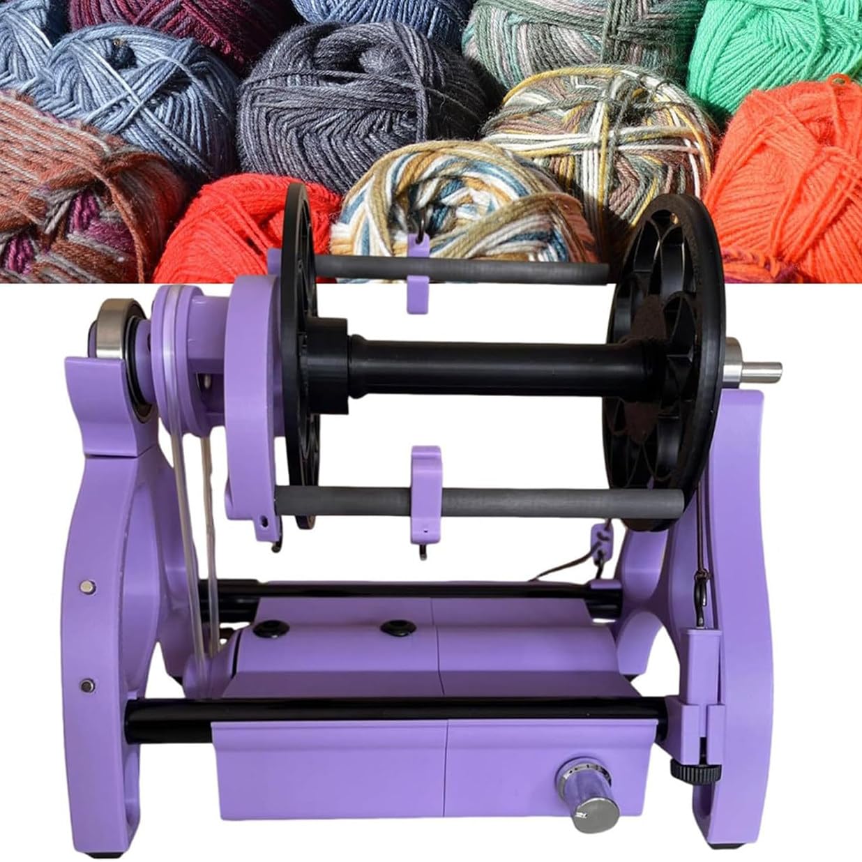 GYQSSD Automatic Spinning Wheel, 120g Capacity Electric Yarn Spinner, Forward and Reverse Shift/Maximum Speed 800Rpm/capacity, for Blending Roving Braid Craft,Purple