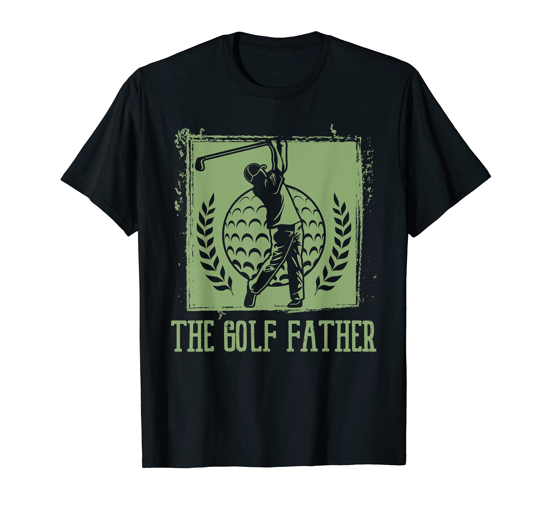 The Golf Father Ball Swing Golfing Course Sports Golf Golfer T-Shirt, Black
