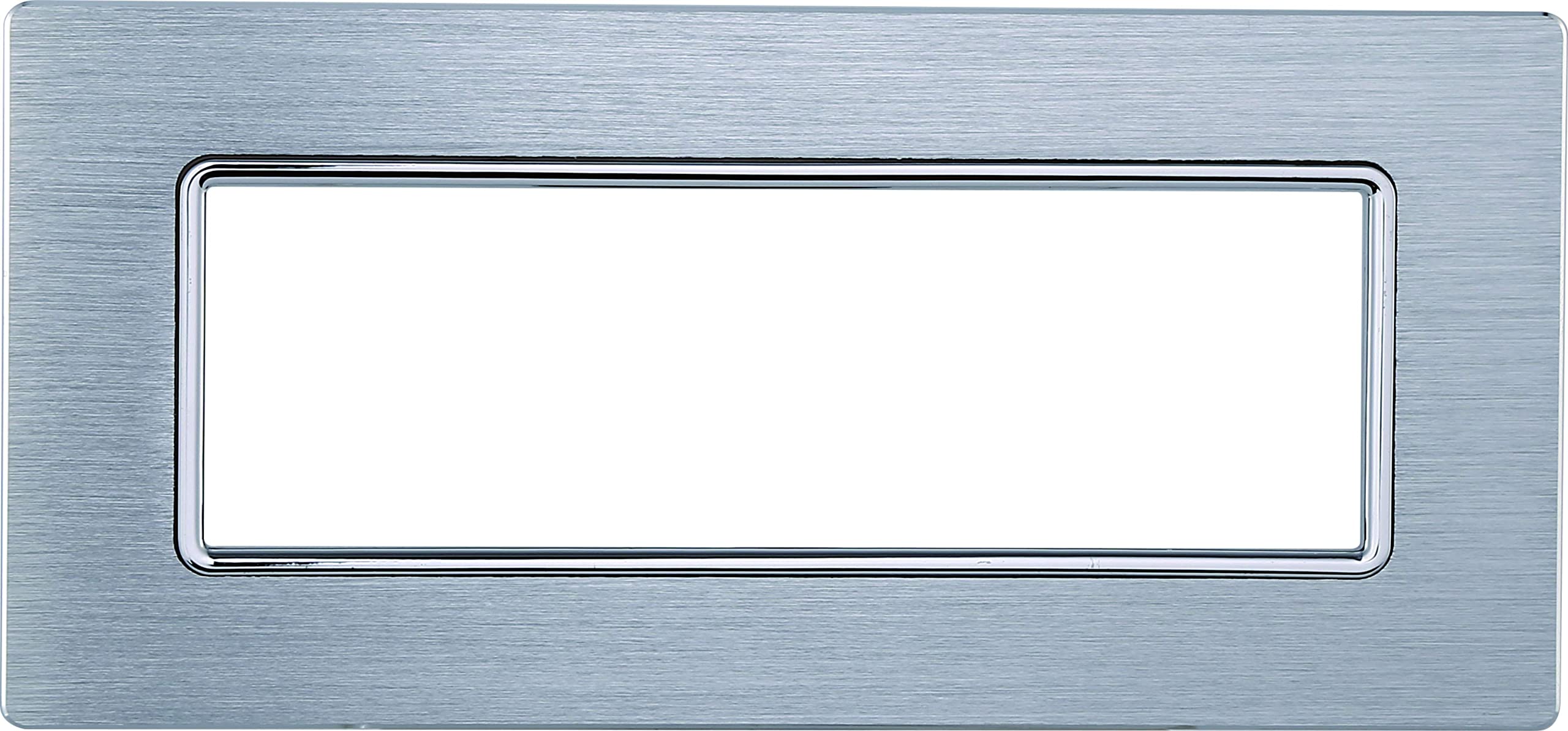 Plaque aluminium 6P argent brillant aux finitions métalliques haut de gamme