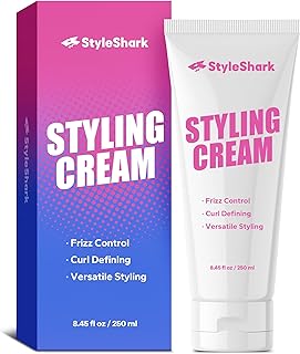 3 in 1 Styling Cream (250ml), Ultimate Curl Cream for Curly & Wavy Hair, Anti-Frizz, Curl Defining & Smoothing, Hair Care Essentials for Frizz Control, Heatless Curls, Slick Back Styles