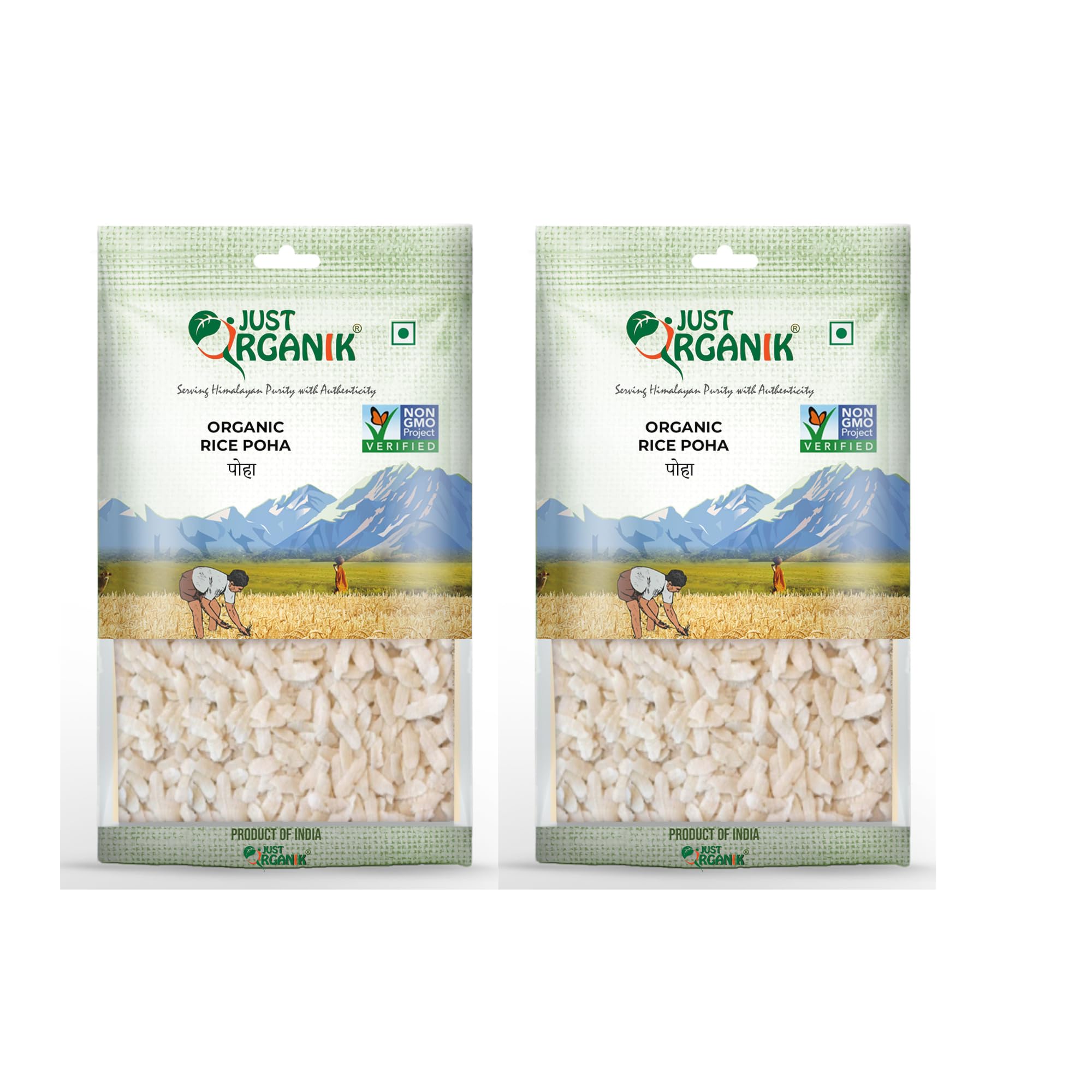 Just Organik - Organic Rice Poha 1 Kg,(2 x500 g), 100% Organic | chiwda | Indori poha | Healthy Breakfast |flattened Rice | Atukula | Rice Flakes | Pack of 2 (B09HMRDKX1) Amazon Price History, Amazon Price Tracker