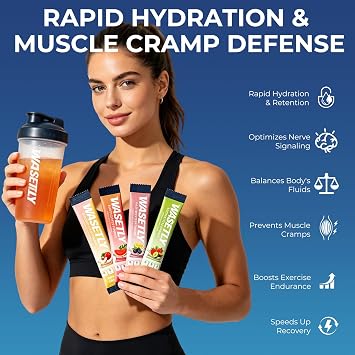 Electrolytes Powder Packets Sugar Free Hydration Packets, 30 Sticks 10 Flavors Electrolyte Packets Drink Mix Liquid Daily IV for Low Sodium Calorie, 9 Electrolytes, 3 Vitamins