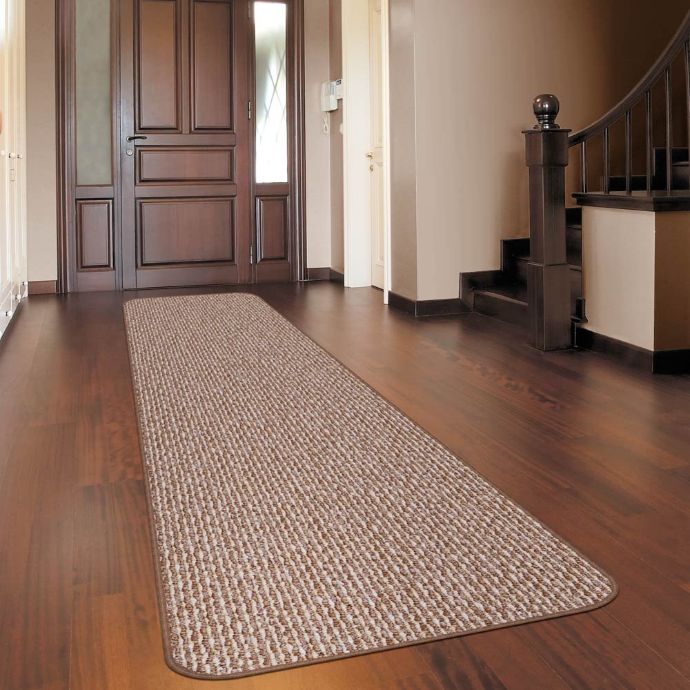 House, Home and More Skid-Resistant Carpet Runner - Praline Brown - 10 ...