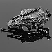 Vista 7 de Tornillos de cabeza de botón de 1/4-20 x 3/4 pulgadas, 20 tornillos de acero inoxidable 304 18-8, unidad hexagonal Allen, óxido negro por SG TZH